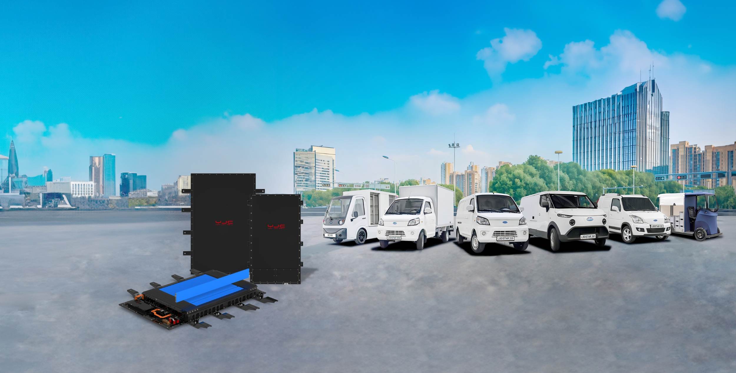 Site logistics vehicle batteries